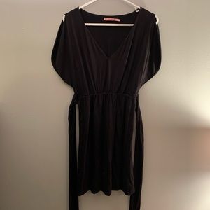 Juicy Couture Black party dress with tie in front.
